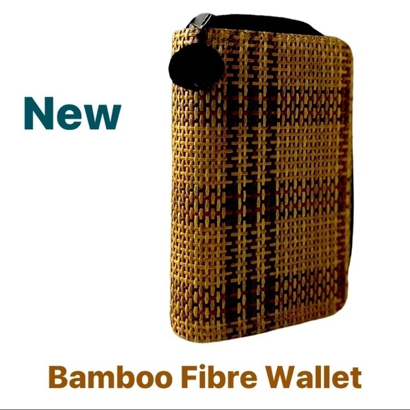 Natural Bamboo Multi colour Fibre Wallet Made in Thailand - Picture 1 of 2